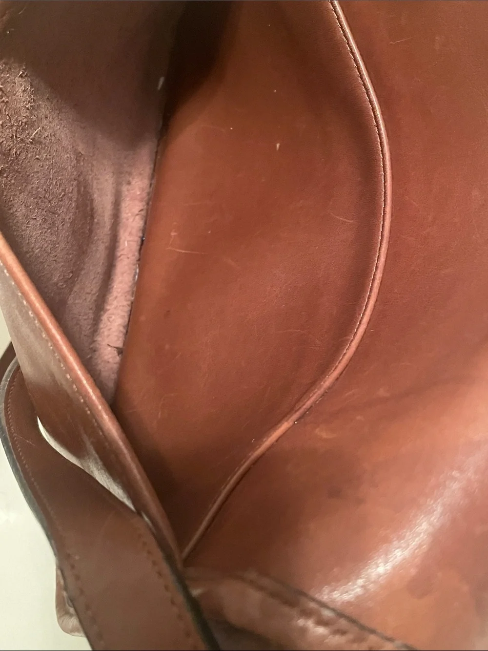Vintage Coach Shoulder Bag City 9790 Tan Brown Leather Gold Turn Lock with Charm